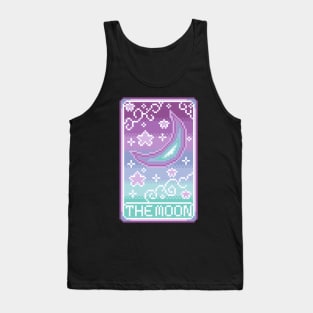 Tarot Card The Moon Pixel Art Tank Top